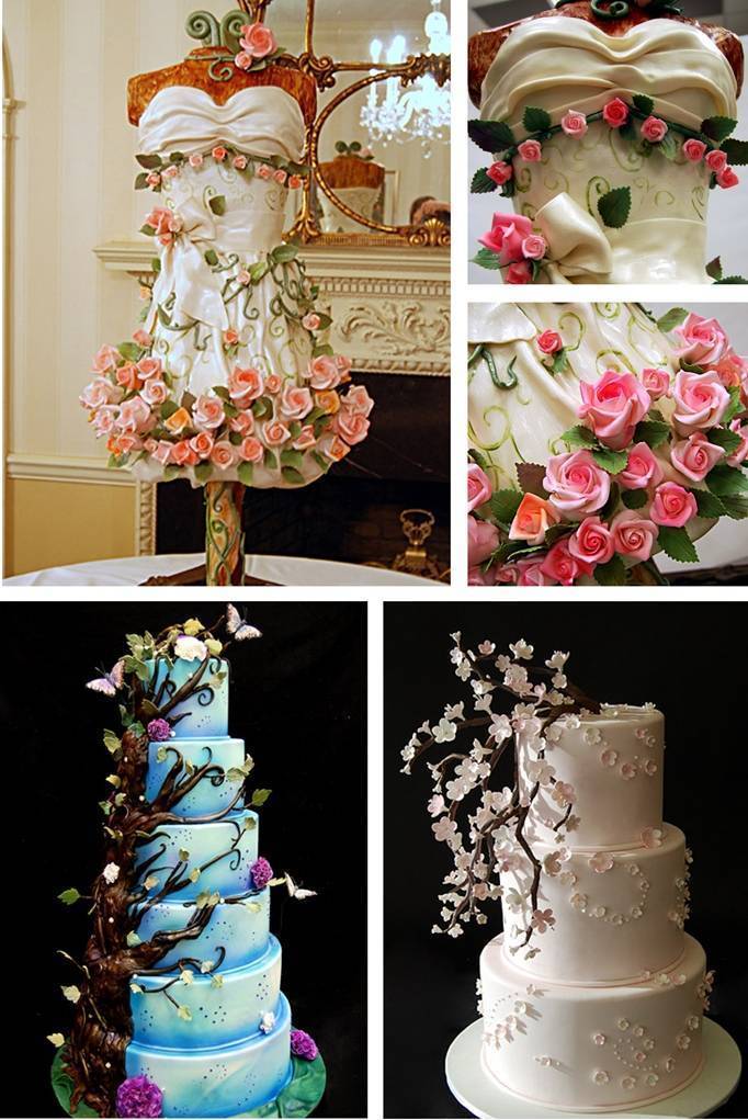 Nature Inspired Wedding Cakes by Pink Cake Box