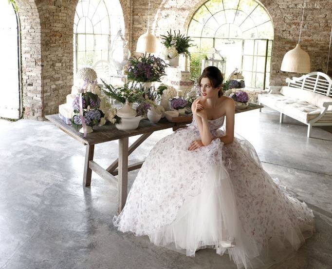 wedding dresses with floral print