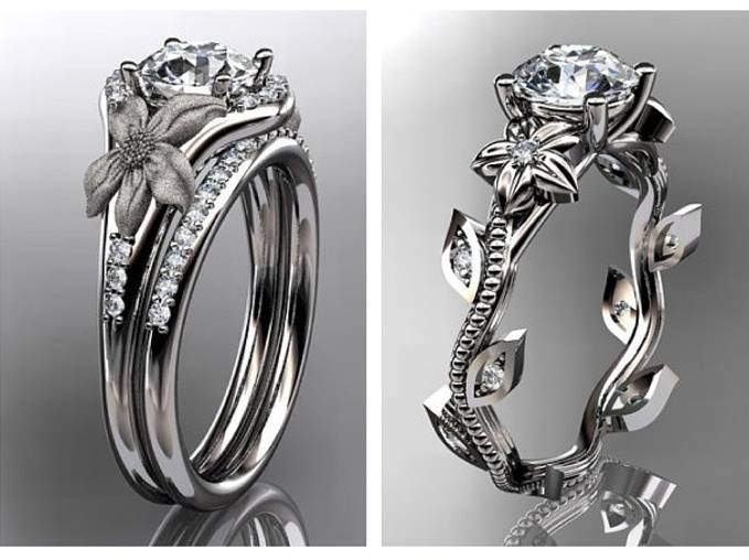 nature wedding rings