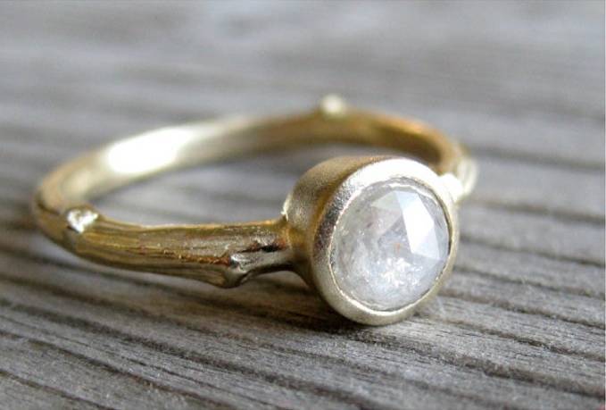 Nature inspired wedding rings