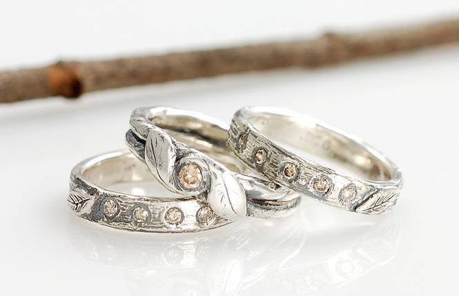 Nature Inspired Wedding Rings by Beth Cyr Jewelry