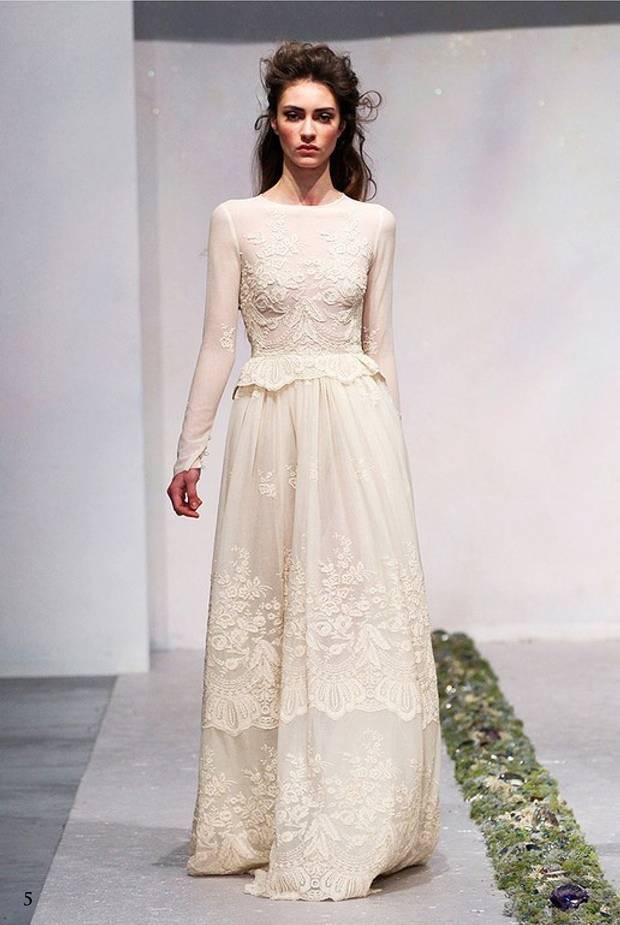 Luisa Beccaria long sleeve wedding dress