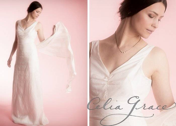 Celia Grace Eco Fair Trade Wedding Dress Eileen Sweet Violet Bride