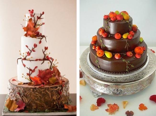 autumn fruit wedding cake