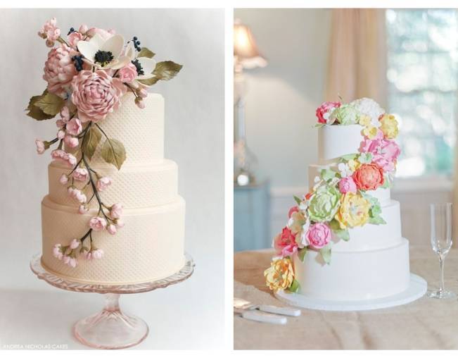 13 Inspiring Sugar Flower Wedding Cakes 10