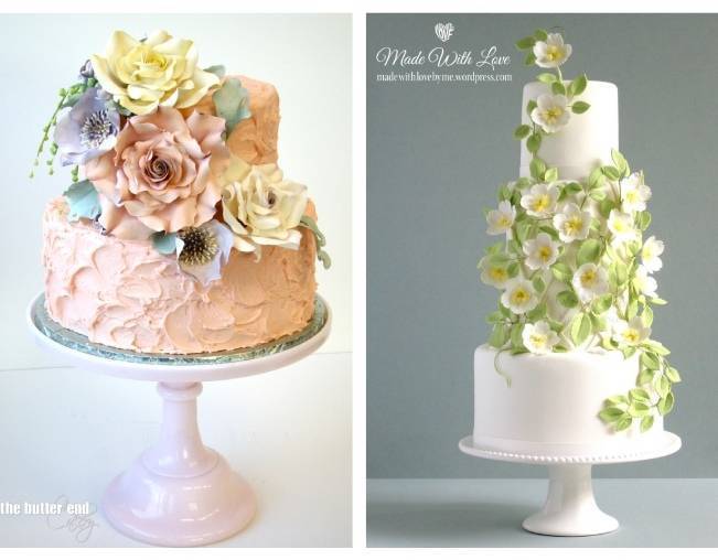 13 Inspiring Sugar Flower Wedding Cakes 8