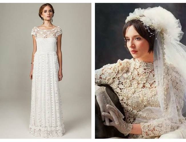 Crochet is one of those beautiful arts that are perfect for a bohemian or vintage style wedding dress