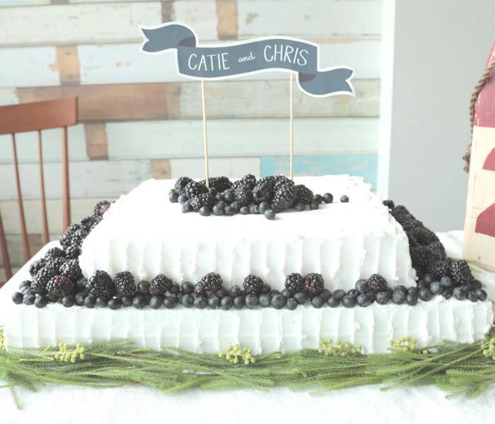 Berry Wedding Sheet Cake