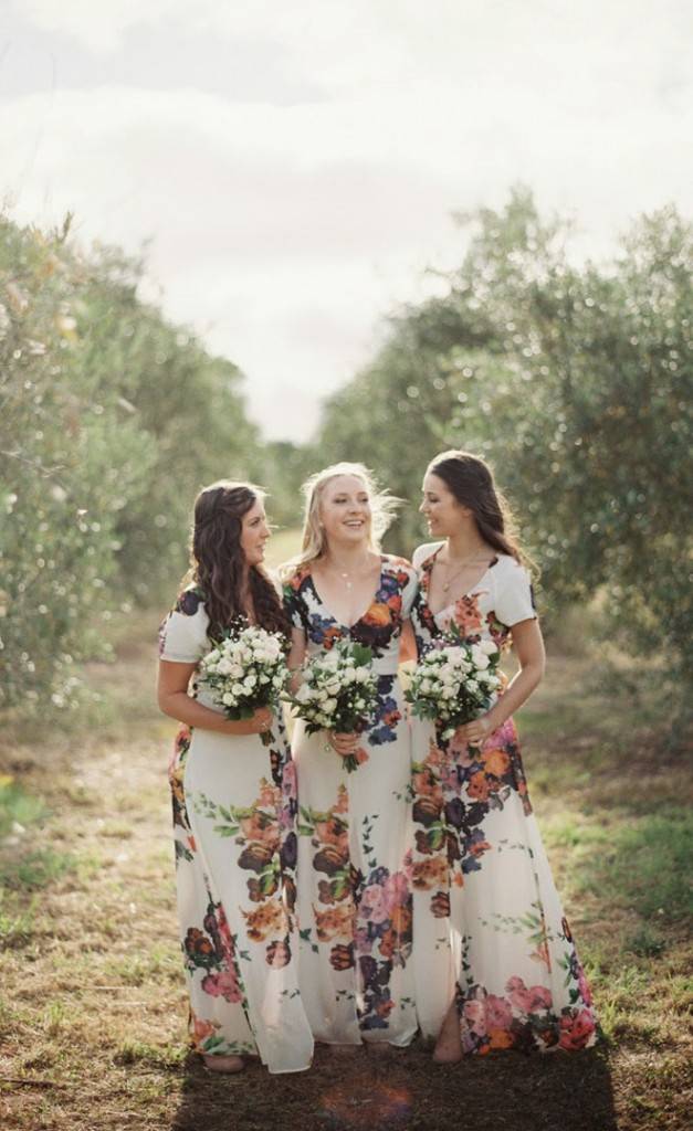 Floral Bridesmaid Dresses 10