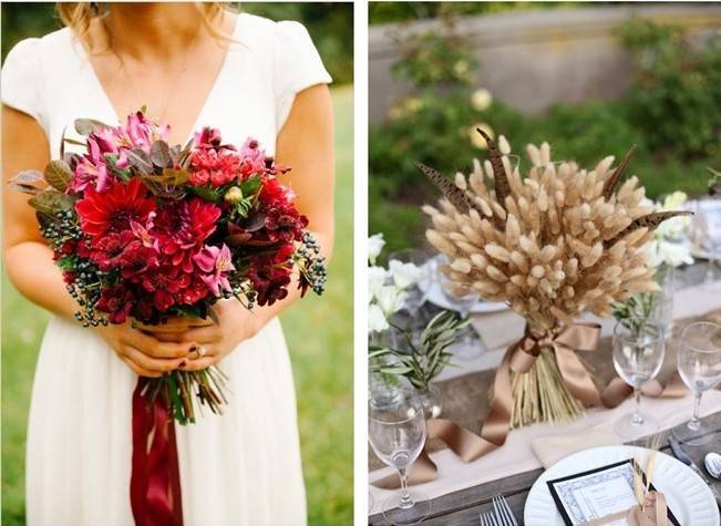 12 Rustic Autumn Wedding Bouquets to Fall For 8