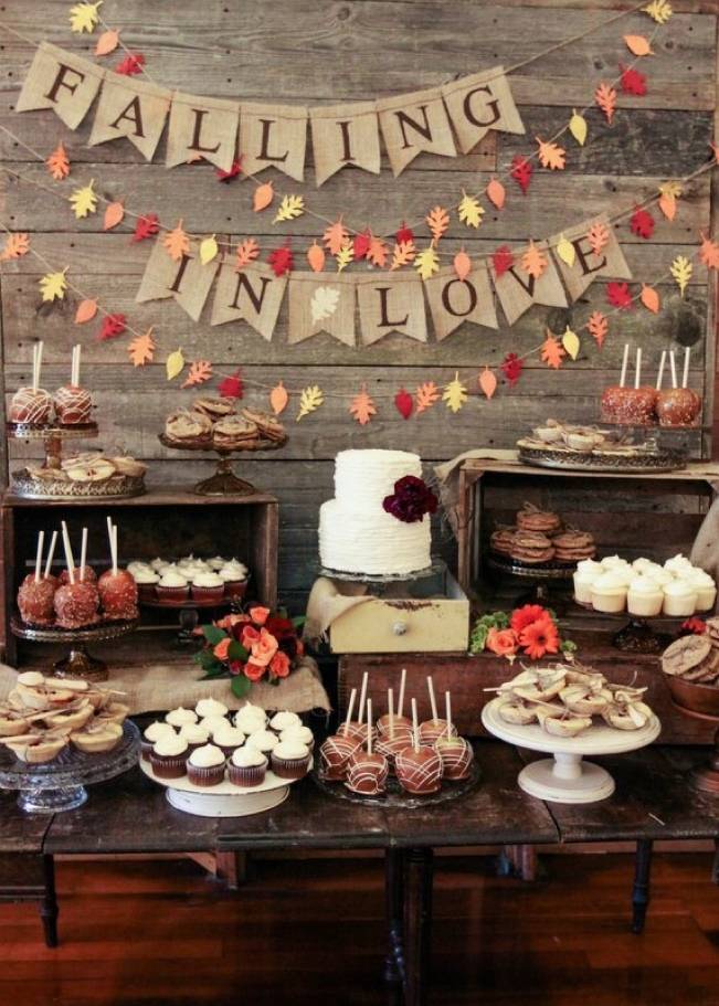 Autumn-Inspired Wedding Dessert Tables 3