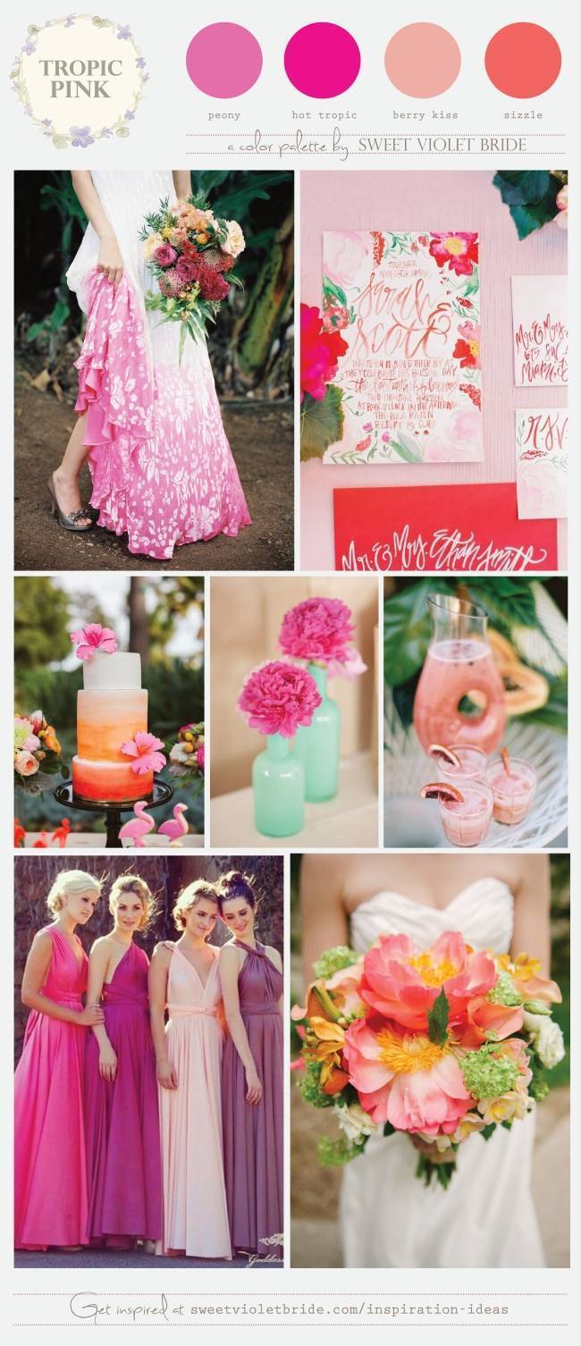 Tropical Pink Wedding Palette