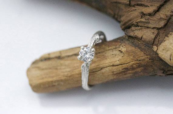 11 - White Sapphire twig engagement ring $700 eftratdeutsch