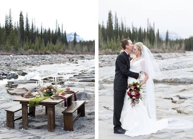 Rustic Merlot and Blush Rocky Mountain Wedding Inspiration 11