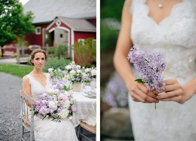 Lilac + Lace Country Chic Wedding Inspiration {The Light + Color} 10