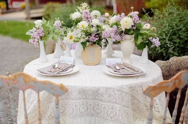 Lilac + Lace Country Chic Wedding Inspiration {The Light + Color} 3
