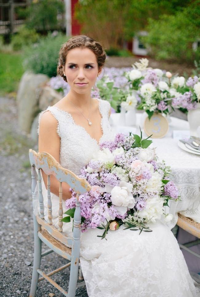 Lilac + Lace Country Chic Wedding Inspiration {The Light + Color} 9