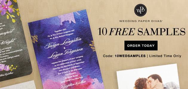 10 Free Samples Wedding Paper Divas