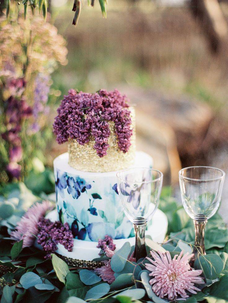 blue and purple watercolor cake - Baker Mishelle Handy. Photography Sheradee Hurst Photography