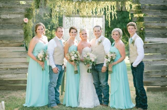 Light Blue Country Wedding with Rustic and DIY Details 11