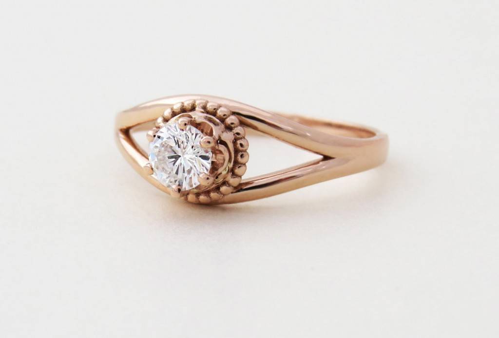 Antique Style Engagement Ring $1,190 - Sivan Lotan Etsy