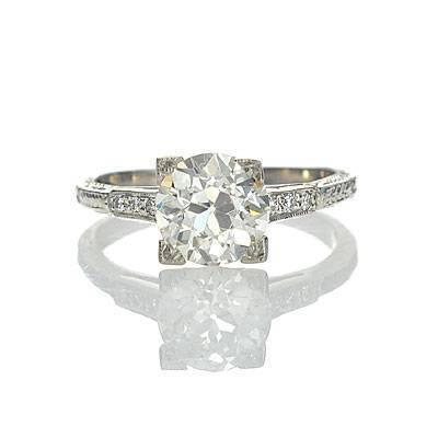 Replica Art Deco Engagement Ring $9875 - antiqueengagementrings.com
