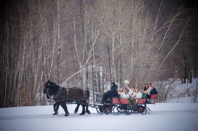 Snowy Winter Wedding in Vermont {Kathleen Landwehrle Photography} 12