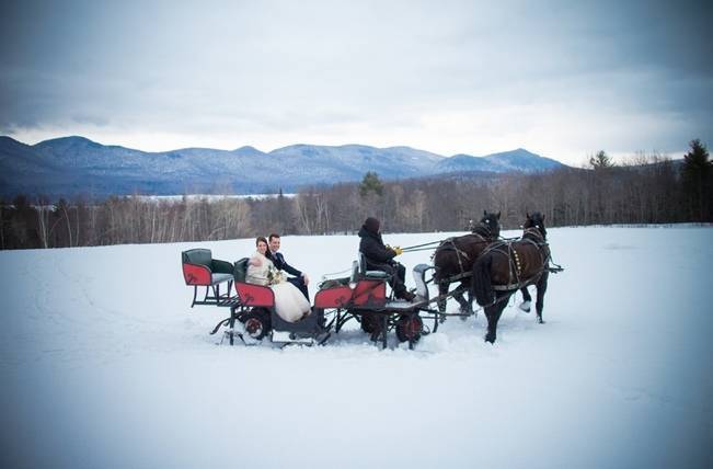 Snowy Winter Wedding in Vermont {Kathleen Landwehrle Photography} 16