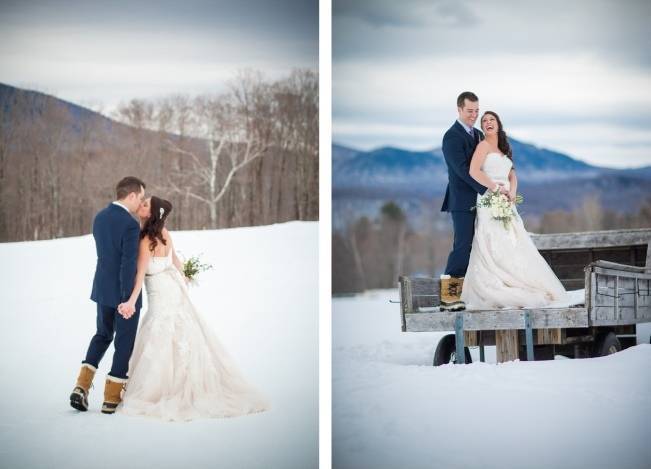 Snowy Winter Wedding in Vermont {Kathleen Landwehrle Photography} 8