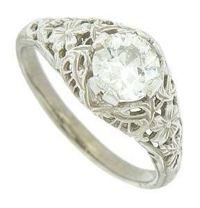 engraved cutwork flowers and vines ring $4,850 - marlene harriscol