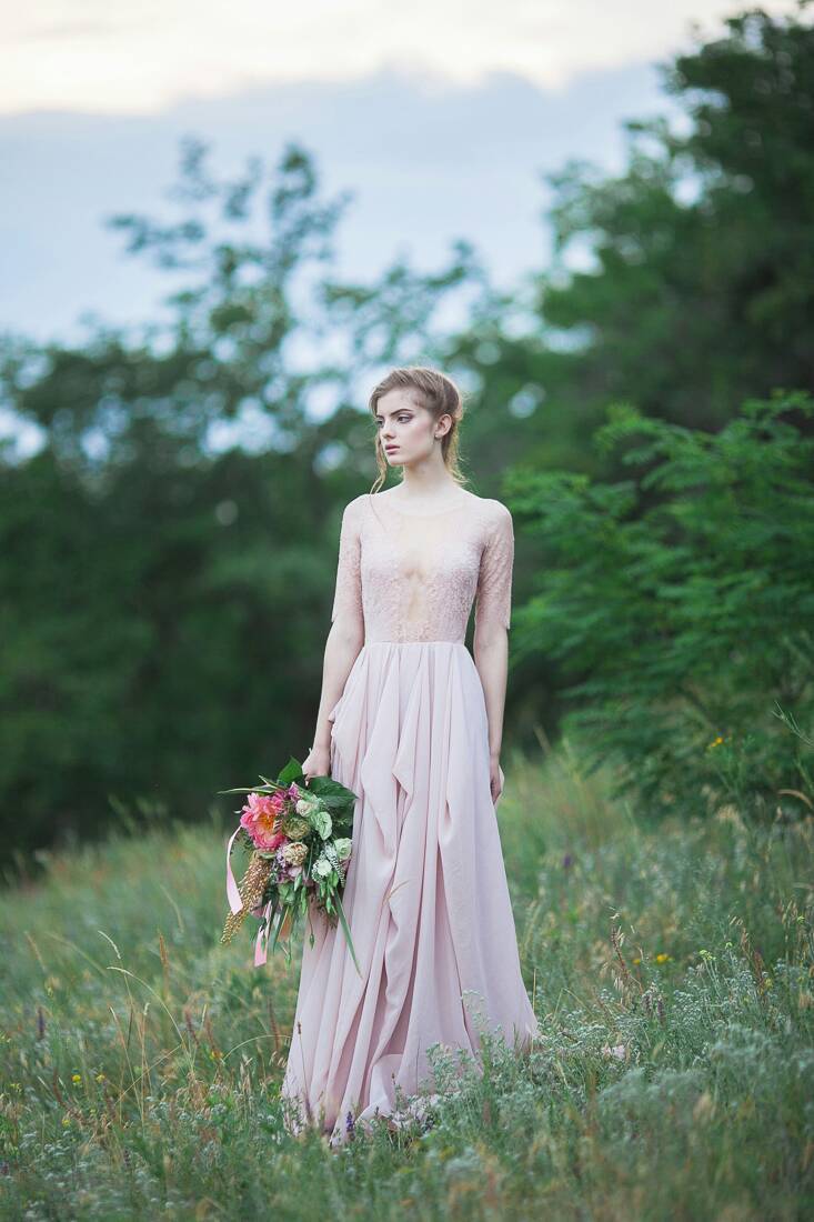 Blush Wedding Dress - Magnolia $755 - CarouselFashion.etsy.com