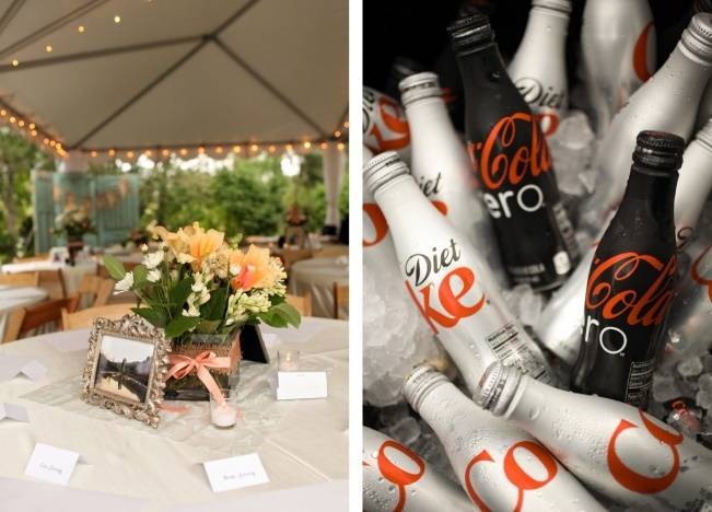Coral + Sweet Mint Summertime Ranch Wedding Reception 18