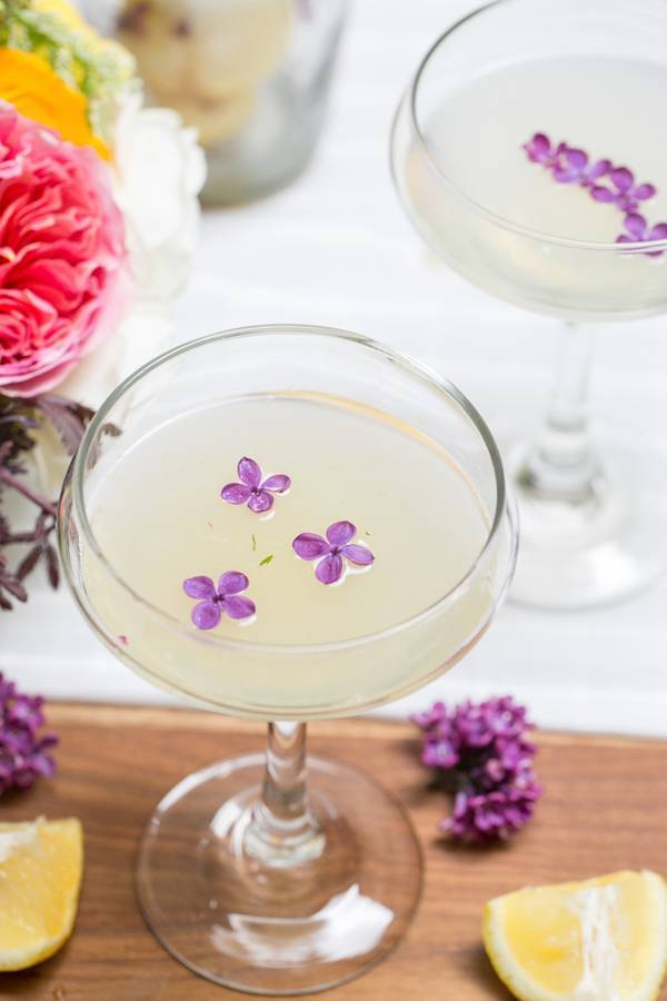 Lilac Pisco cocktail