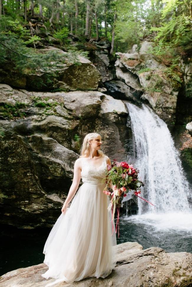 Styled Vermont Waterfall Elopement 5