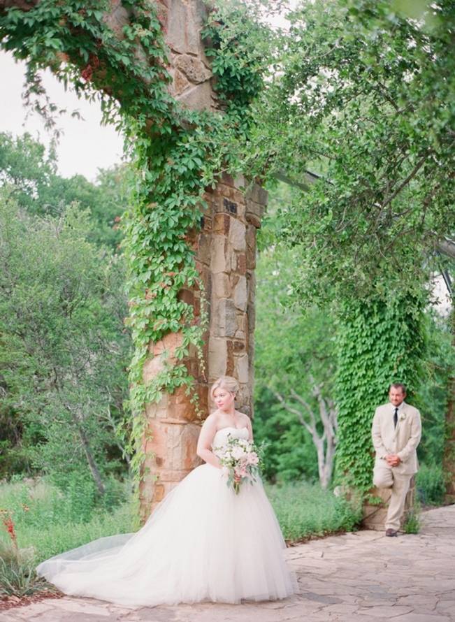 Organic Blush Wedding at a Texas Wildflower Center