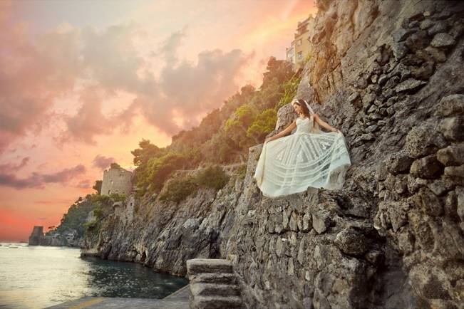 Romantic Positano, Italy Bridal Shoot 14