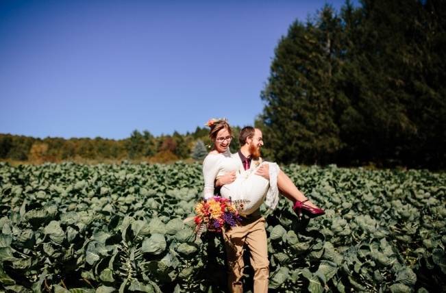 Folksy Supermoon Farm Wedding in Vermont 26
