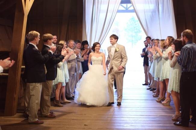 Rustic Mint + Taupe Alabama Barn Wedding 21