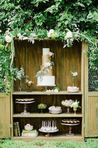 21 Stunning Outdoor Wedding Dessert Table Ideas