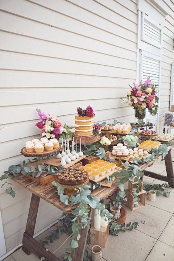 21 Stunning Outdoor Wedding Dessert Table Ideas