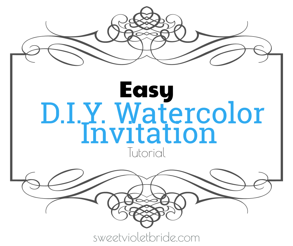 Easy DIY Watercolor Invitation Tutorial 4