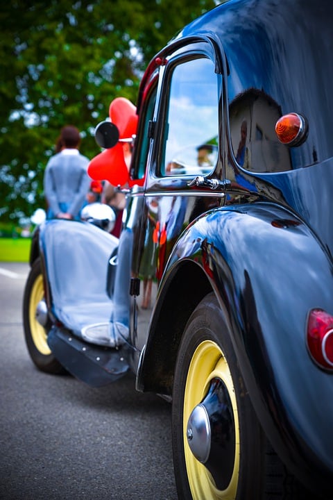 Wedding Car, Red Balloons, Retro Car, Rarity Car