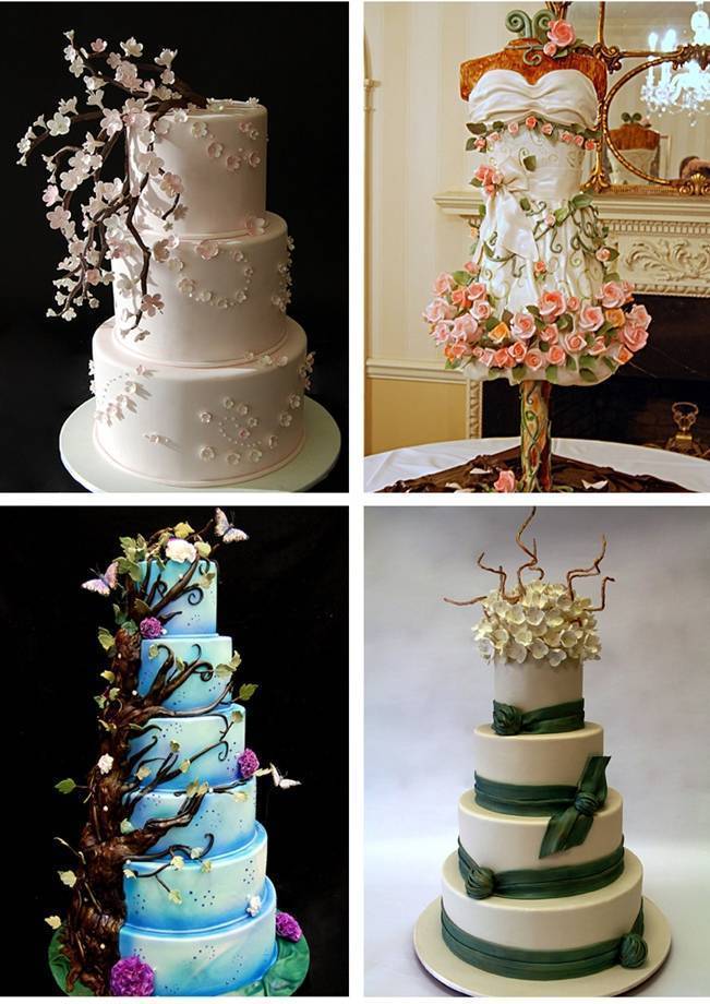 Nature Inspired Wedding cakes by Pink Cake Box