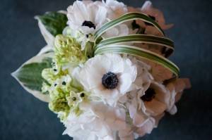 White Anenome bouquet