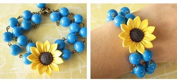 sunflower bracelet
