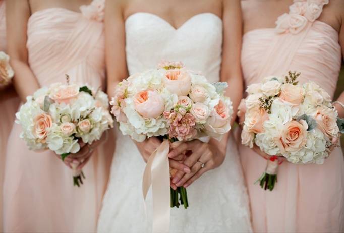 pink and white wedding