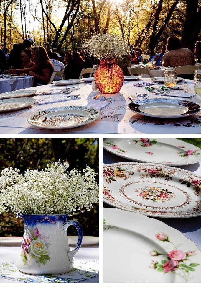 vintage plates for weddings