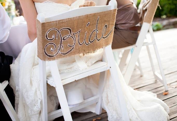 burlap wedding details