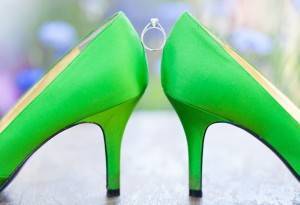 green wedding shoes