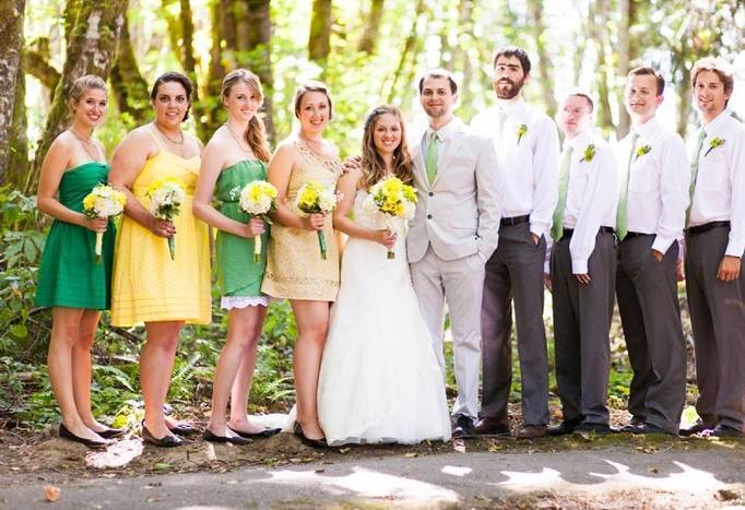 Yellow and Green Backyard Wedding by Travis Lawton Photography 30